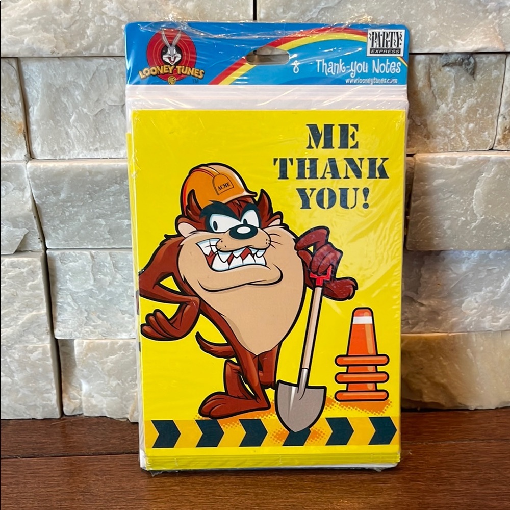 Vintage NEW Looney Tunes Taz Thank You Notes